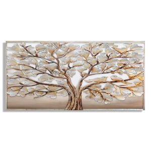 Tablou decorativ Tree Alluminium -B, Mauro Ferretti, 120x60 cm, canvas pictat manual, multicolor imagine