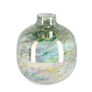 Vaza Marala, Bizzotto, Ø 20 x 23 cm, sticla, handmade, verde imagine