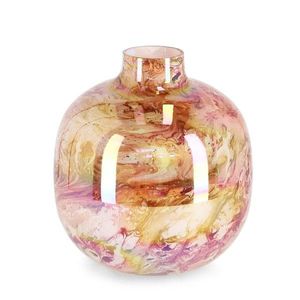 Vaza Marala, Bizzotto, Ø 20 x 23 cm, sticla, handmade, portocaliu imagine