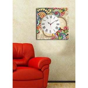 Tablou decorativ cu ceas Clock Art, 228CLA1660, Multicolor imagine