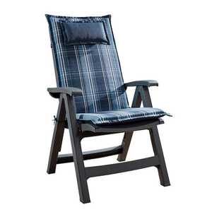 Blumfeldt Donau, pernă, pernă pentru scaun, spătar înalt, pernă scaun de grădină, poliester, 50 × 120 × 6 cm imagine