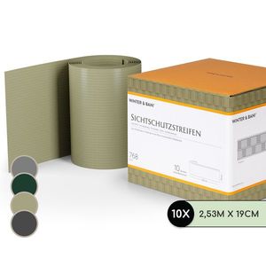 Blumfeldt Benzi de protecție, protecție de gard, plastic dur din PVC, 2, 53 × 0, 19 m imagine