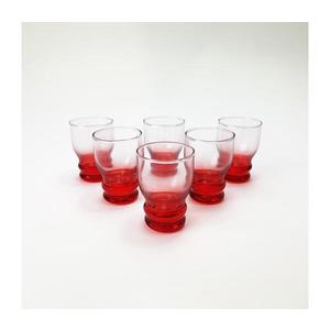 Set transparent roșu 6x pahar pentru lichior imagine