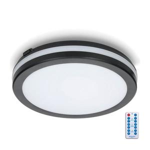 Plafonieră LED cu senzor pentru baie LED/18W/230V IP65 d. 30 cm negru + telecomandă imagine