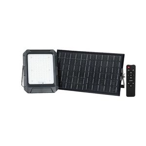 Proiector LED solar LED/15W/3, 7V IP65 4000K negru + telecomandă imagine