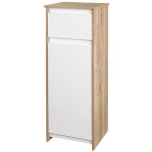 Dulap cu 2 uși și 1 sertar, alb, lemn imagine