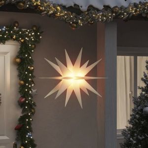 vidaXL Lumină de Crăciun cu LED, alb, 100 cm, pliabil imagine