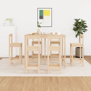 vidaXL Set mobilier de bucătărie, 7 piese, lemn de pin imagine