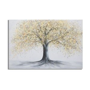 Tablou decorativ Tree Simple - B, Mauro Ferretti, 80x120 cm, pictat manual, canvas/lemn de pin imagine