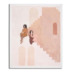 Tablou decorativ Lady -B, Mauro Ferretti, 80x100 cm, lemn pin/canvas pictat manual imagine