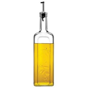 Sticla ulei/otet cu dop metalic Homemade, Pasabahce, 500 ml, otel/sticla, transparent imagine