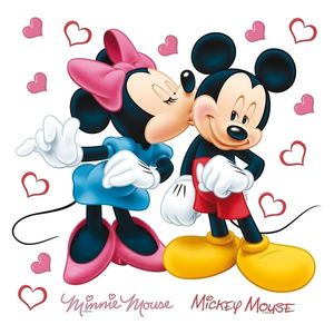 Decorațiune autocolantă Minnie & Mickey, 30 x 30 cm imagine