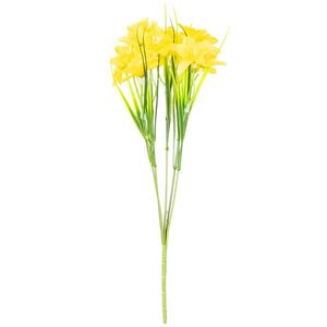 Buchet de narcise artificiale cu 15 flori, galben, 32 cm imagine