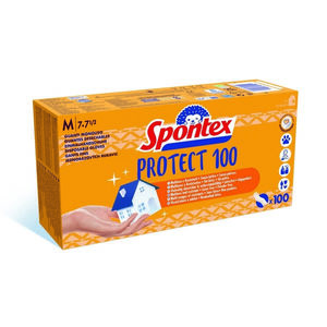 Mănuși de unică folosință din vinil Spontex Protect, mărime M, 100 buc. imagine