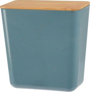 Cutie de depozitare cu capac din bambus Roger, 13 x 13, 7 x 8 cm, albastru imagine