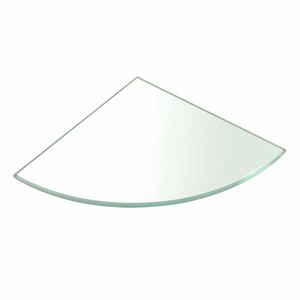 Raft de colț SAPHO 23487, sfert rotund 20 x 20 x0, 8 cm, sticlă transparentă imagine