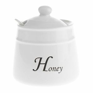 Doză de miere din ceramică Honey cu linguriță, 530 ml imagine