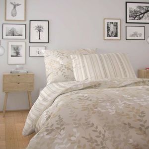 Lenjerie de pat din bumbac Kvalitex Nordic Astrid, crem, 140 x 220 cm, 70 x 90 cm, 140 x 220 cm, 70 x 90 cm imagine
