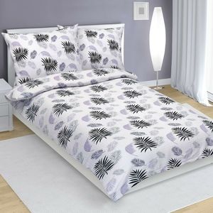 Lenjerie de pat creponată Bellatex Pene violet , 140 x 200 cm, 70 x 90 cm, 140 x 200 cm, 70 x 90 cm imagine