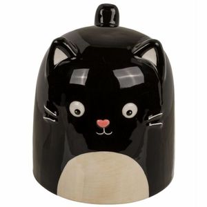 Cană din ceramică Pisică, 540 ml, negru imagine