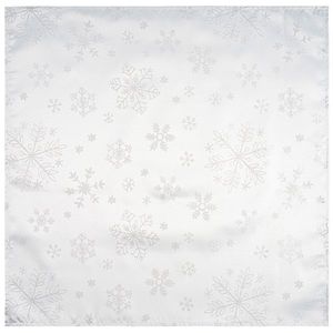 Față de masă de Crăciun Fulgii de zăpadă albă , 77x 77 cm imagine