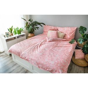 Lenjerie de pat din bumbac Pink Blossom , 140 x200 cm, 70 x 90 cm, 40 x 40 cm imagine