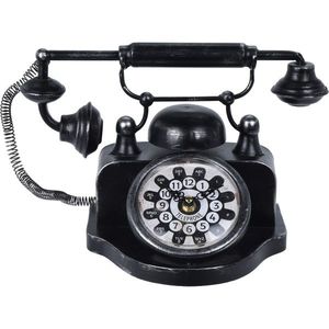 Ceas de masă Old telephone, negru imagine