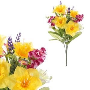 Amestec de flori artificiale de primăvară, 25 cm imagine