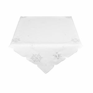 Față de masă de Crăciun Fulg de nea alb , 85 x 85cm imagine