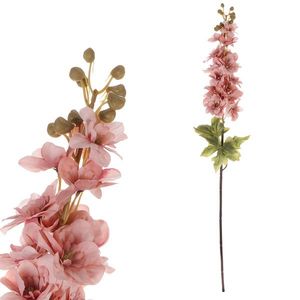 Floare artificială Delphinium roz pal, 87 x 13 cm imagine