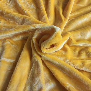 Cearșaf de pat micropluș galben, 90 x 200 cm, 90 x 200 cm imagine