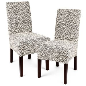 Husă multielastică 4Home Comfort Plus penntru scaun, bej, 40 - 50 cm, set 2 buc. imagine