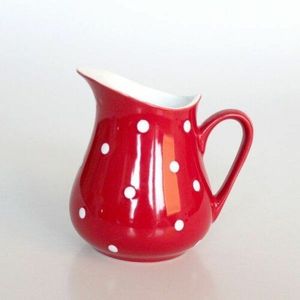 Ulcior din ceramică Dots, roșu, 500 ml imagine