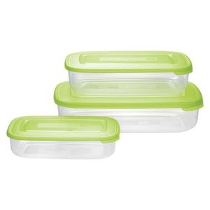 Set de 3 boluri de plastic Tontarelli, verde imagine