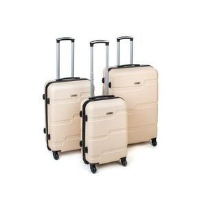 Set de 3 valize de călătorie Pretty UP ABS25, fildeș imagine