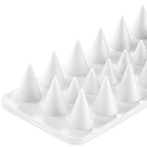 Set de 4 bucăți de vârfuri pentru păsări, din plastic alb, 50 x 4, 5 cm imagine