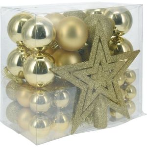 Set de ornamente de Crăciun Trim 54 buc, auriu imagine