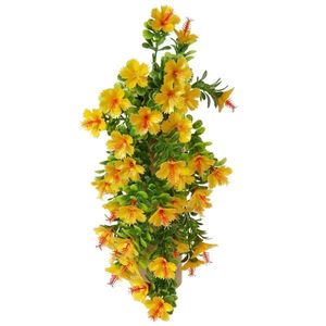 Floare artificială Hibiscus portocaliu, 40 cm imagine
