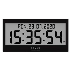 Ceas digital controlat prin radio Lavvu LCX0011semnalul Modig, negru imagine