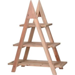 Suport din lemn pentru ghiveci Aroche maro, 48 x32 x 79 cm imagine