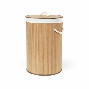 Compactor Coș pentru rufe murdare Bamboo rotund, natural imagine