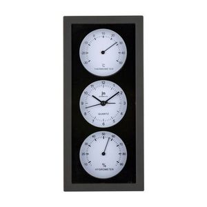Lowell JA7071BN ceas de perete/masă cu termometruși higrometru 12 x 26 cm imagine
