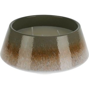 Lumânare parfumată Bumbac proaspăt, ceramică maro, 15 x 7, 5 cm imagine