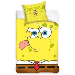 Lenjerie de pat pentru copii Sponge Bob Emoji , 140 x 200, 70 x 90 cm imagine