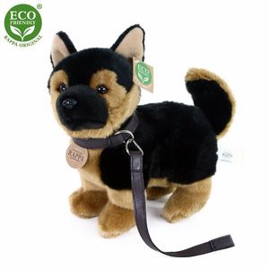 Jucărie de pluș Rappa Câine ciobănesc german cu lesă, 23 cm ECO-FRIENDLY imagine
