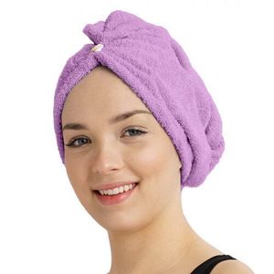 Uscare rapidă terry păr turban de păr violetliliac imagine