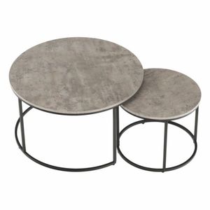 Set de măsuțe de cafea Iklin, 2 buc, beton imagine