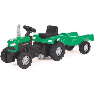 Tractor cu pedale și remorcă Buddy Toys BPT 1013 Fieldmann, verde imagine