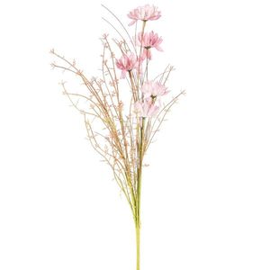 Flori de câmp artificiale 50 cm, roz pudră imagine