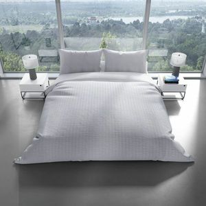 Lenjerie de pat creponată alb , 140 x 200 cm, 70 x90 cm imagine